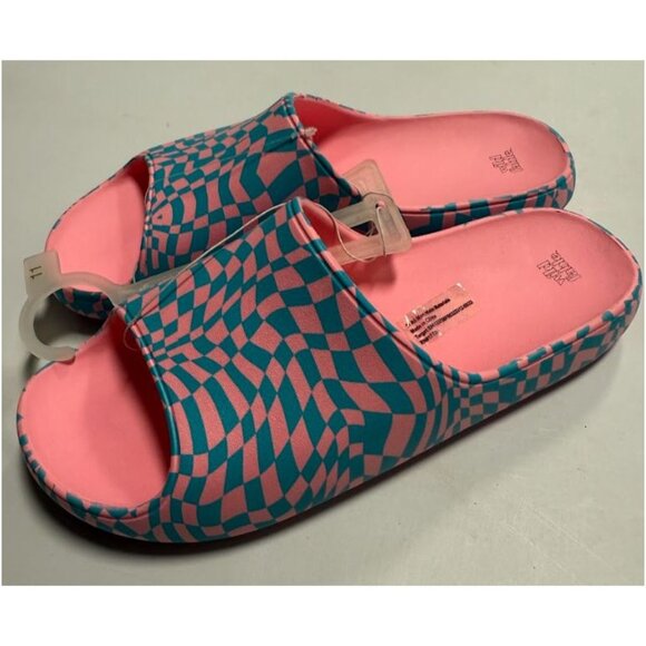 Wild Fable Womens Robbie Slide Sandals Pink Turquoise Blue Sz 11 - Picture 6 of 9